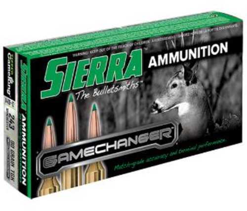 243 Winchester 20 Rounds Ammunition Sierra 90 Grain <span style="font-weight:bolder; ">Tipped</span> Gameking